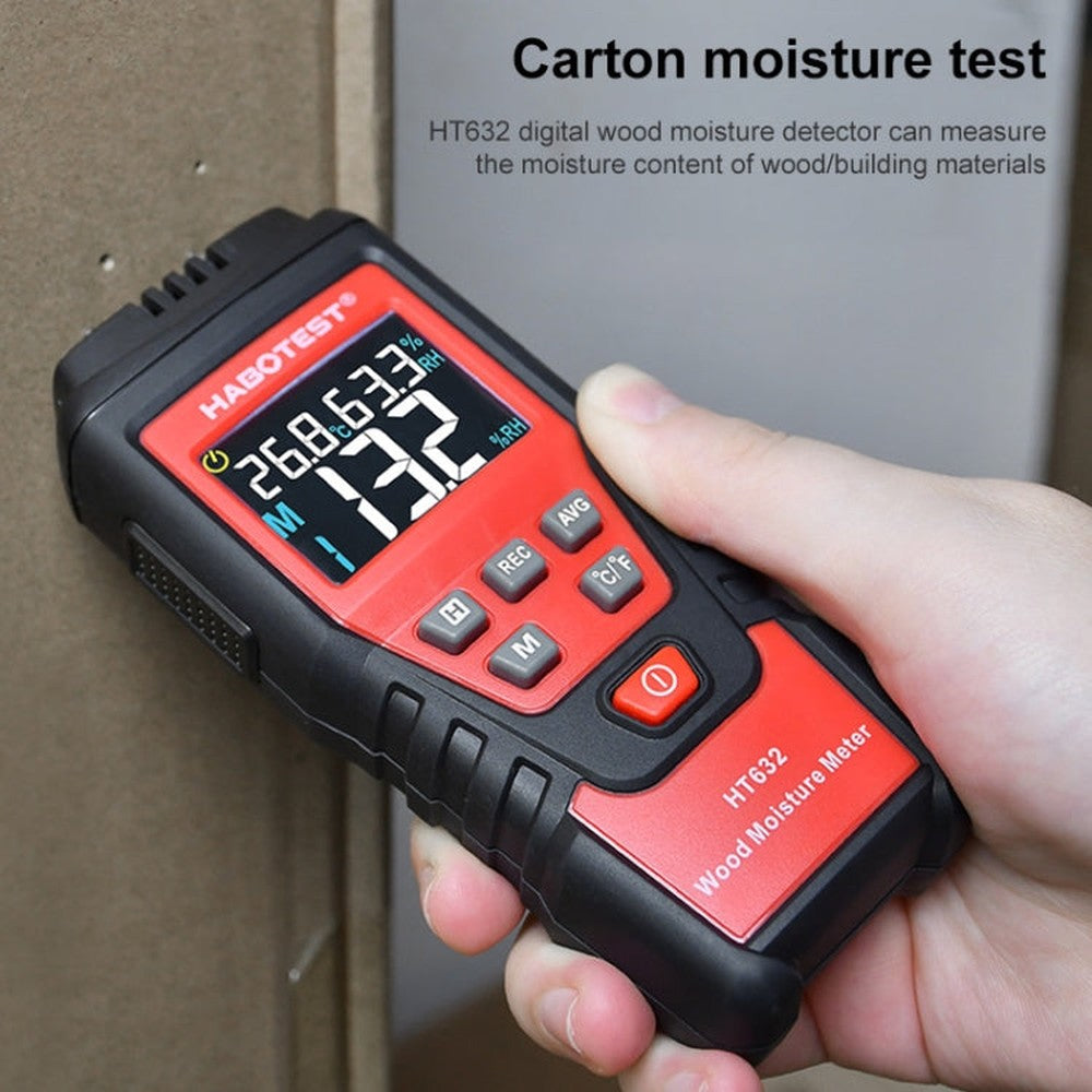 HABOTEST HT632 Portable Multifunctional Digital Display Wood Moisture Detector, HT632