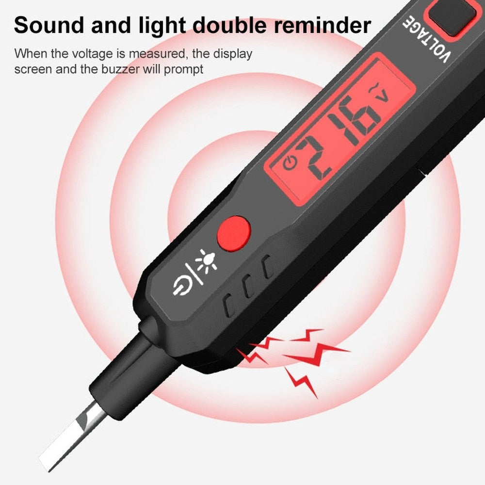 HABOTEST HT89 Contact Type High-sensitivity LCD Digital Display Sound and Light Alarm Test Pen, HT89