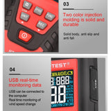 HABOTEST Handheld High-Precision Digital Anemometer With USB, HT625B