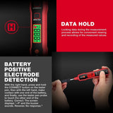 HABOTEST LCD Digital Display Sound Light Alarm High Sensitivity Test Pen, HT89A