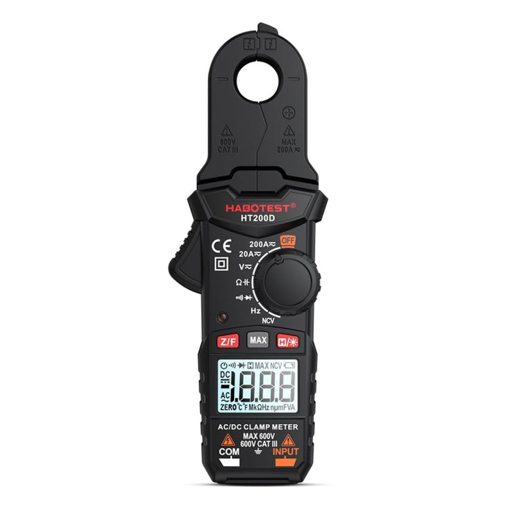 HABOTEST Mini Clamp Multimeter Portable Digital Ammeter