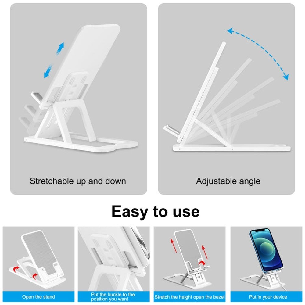 HAWEEL Adjustable Lifting Folding Portable Live Broadcast Desktop Plastic Holder, Plastic - laboratorydeal