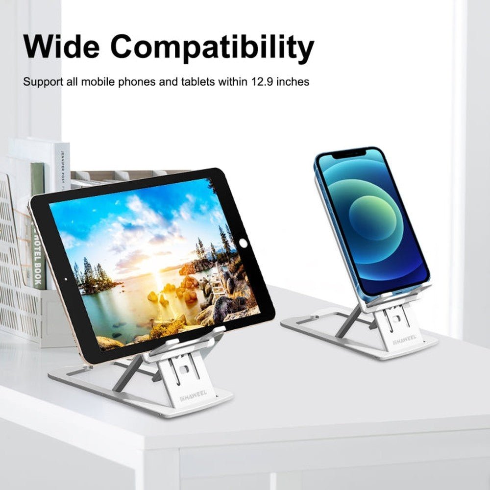 HAWEEL Adjustable Lifting Folding Portable Live Broadcast Desktop Plastic Holder, Plastic - laboratorydeal