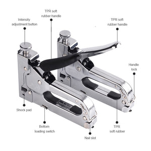 Nail Gun U Type / T Type / Door Type Nail Universal Nailer, With Handle Case, With Handle Case & 1000 PCS Nails laboratorydeal