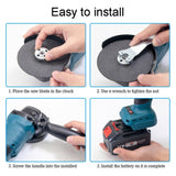 HILDA 21V Brushless Angle Grinder Lithium Cutting Machine, 1 Battery+1 Charger US Plug, 2 Battery+1 Charger US Plug, 1 Battery+1 Charger EU Plug, 2 Battery +1 Charger EU Plug