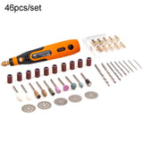HILDA 3.6V Electrical Grinder Pen Precision Carving Micro Power Drill, Rotary Tool, 32 In 1, 46 In 1