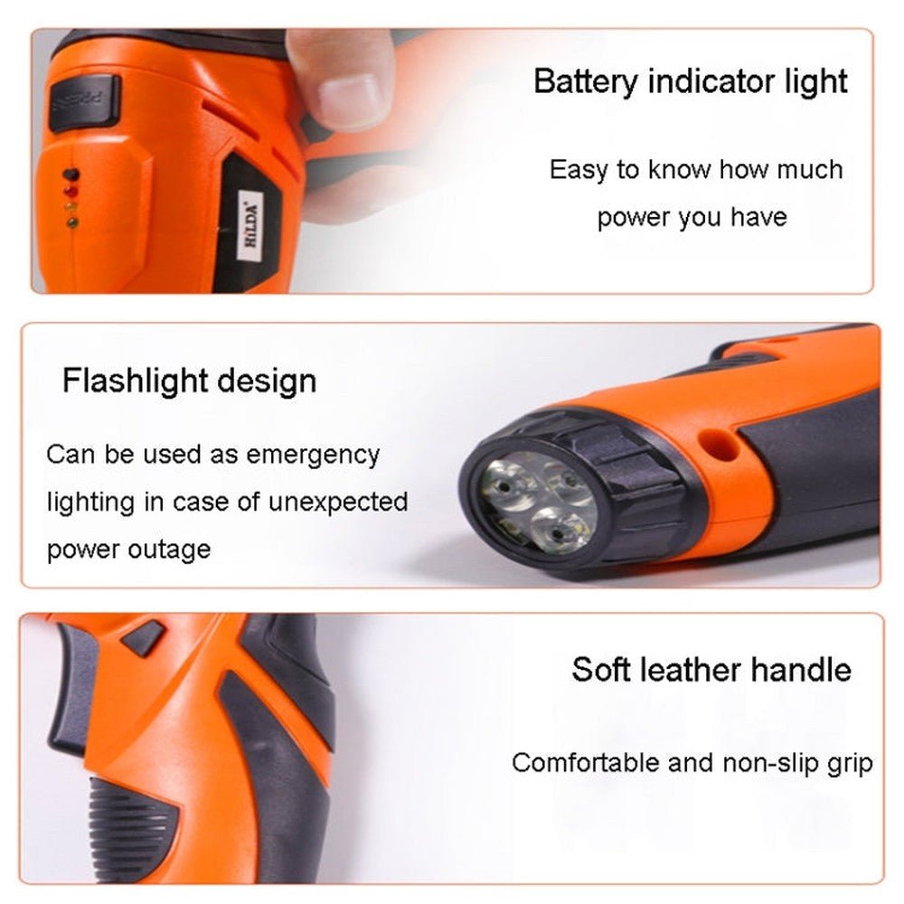 HILDA 47pcs /Set Multi - Function Li - Ion Screwdriver Mini Screwdriver, 47pcs /Set Black, 47pcs /Set White, 47pcs /Set Orange - laboratorydeal