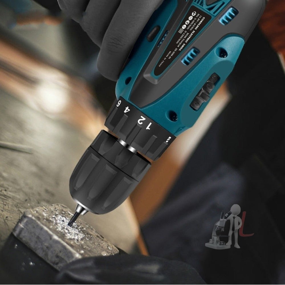 HILDA Electric Drill Cordless Screwdriver Lithium Battery Mini Drill Cordless Screwdriver Power Tools, EU Plug, 16.8V with Carton Box, 12V with Carton Box, 12V with Plastic Box, 16.8V with Plastic Box - laboratorydeal