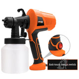 HILDA High Voltage Motorized Paint Spray Tool Portable And Detachable, EU Plug Yellow, EU Plug Orange, With Anti-Touch Switch EU Plug Yellow, With Anti-Touch Switch EU Plug Orange, US Plug Yellow, US Plug Orange, With Anti-Touch Switch US Plug Yellow