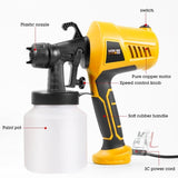 HILDA High Voltage Motorized Paint Spray Tool Portable And Detachable, EU Plug Yellow, EU Plug Orange, With Anti-Touch Switch EU Plug Yellow, With Anti-Touch Switch EU Plug Orange, US Plug Yellow, US Plug Orange, With Anti-Touch Switch US Plug Yellow
