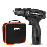 HILDA Home Power Drill 12V Li-Ion Drill With Charger And Battery, US Plug, Carton Packing, Plastic Packing, Cloth Packing