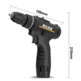 HILDA Home Power Drill 12V Li-Ion Drill With Charger And Battery, US Plug, Carton Packing, Plastic Packing, Cloth Packing