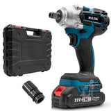 HILDA Motorized Wrenches Lithium Repair Parts With 22mm Socket, US Plug, Blue With 1 Battery+1 Charger(1500mAh), Blue With 2 Battery+1 Charger(1500mAh), Blue With 1 Battery+1 Charger(3000mAh), Blue With 2 Battery+1 Charger(3000mAh)���������������������...