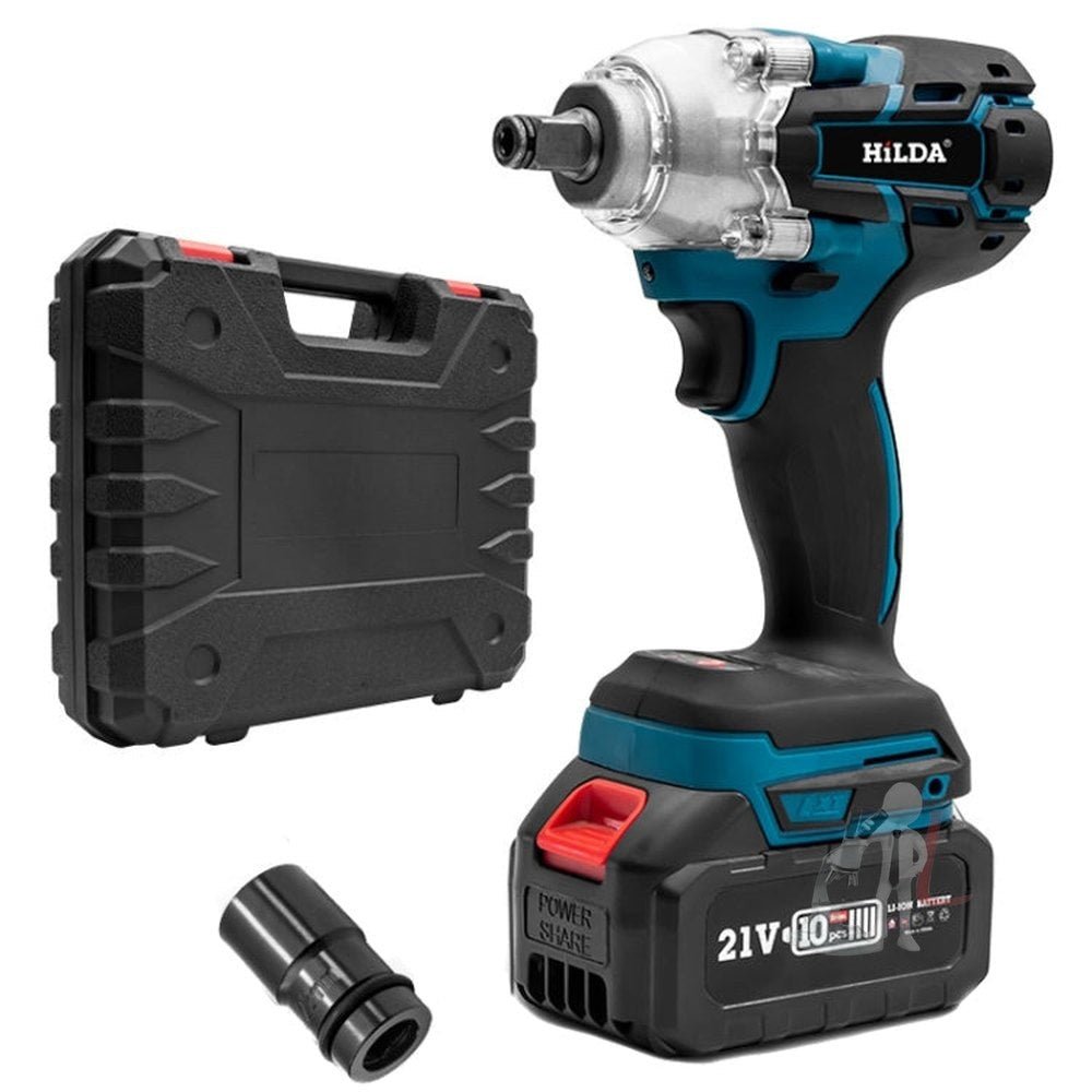 HILDA Motorized Wrenches Lithium Repair Parts With 22mm Socket, US Plug, Blue With 1 Battery+1 Charger(1500mAh), Blue With 2 Battery+1 Charger(1500mAh), Blue With 1 Battery+1 Charger(3000mAh), Blue With 2 Battery+1 Charger(3000mAh)���������������������... - laboratorydeal