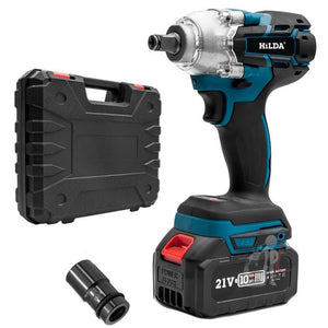HILDA Motorized Wrenches Lithium Repair Parts With 22mm Socket, US Plug, Blue With 1 Battery+1 Charger(1500mAh), Blue With 2 Battery+1 Charger(1500mAh), Blue With 1 Battery+1 Charger(3000mAh), Blue With 2 Battery+1 Charger(3000mAh)���������������������... - laboratorydeal