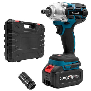 HILDA Motorized Wrenches Lithium Repair Parts With 22mm Socket, EU Plug, Blue With 1 Battery+1 Charger(1500mAh), Blue With 2 Battery+1 Charger(1500mAh), Blue With 1 Battery+1 Charger(3000mAh), Blue With 2 Battery+1 Charger(3000mAh)���������������������... - laboratorydeal