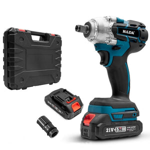 HILDA Motorized Wrenches Lithium Repair Parts With 22mm Socket, EU Plug, Blue With 1 Battery+1 Charger(1500mAh), Blue With 2 Battery+1 Charger(1500mAh), Blue With 1 Battery+1 Charger(3000mAh), Blue With 2 Battery+1 Charger(3000mAh)���������������������... - laboratorydeal
