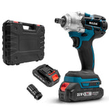 HILDA Motorized Wrenches Lithium Repair Parts With 22mm Socket, EU Plug, Blue With 1 Battery+1 Charger(1500mAh), Blue With 2 Battery+1 Charger(1500mAh), Blue With 1 Battery+1 Charger(3000mAh), Blue With 2 Battery+1 Charger(3000mAh)���������������������...