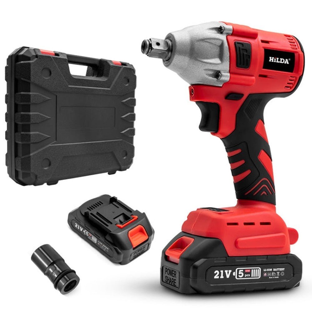 HILDA Motorized Wrenches Lithium Repair Parts With 22mm Socket, EU Plug, Blue With 1 Battery+1 Charger(1500mAh), Blue With 2 Battery+1 Charger(1500mAh), Blue With 1 Battery+1 Charger(3000mAh), Blue With 2 Battery+1 Charger(3000mAh)���������������������... - laboratorydeal