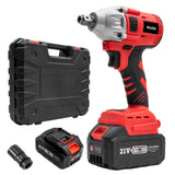 HILDA Motorized Wrenches Lithium Repair Parts With 22mm Socket, EU Plug, Blue With 1 Battery+1 Charger(1500mAh), Blue With 2 Battery+1 Charger(1500mAh), Blue With 1 Battery+1 Charger(3000mAh), Blue With 2 Battery+1 Charger(3000mAh)���������������������...