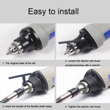 HILDA Power Drill Engraving Machine Accessories Drill Chuck Flexible Shaft, 6mm