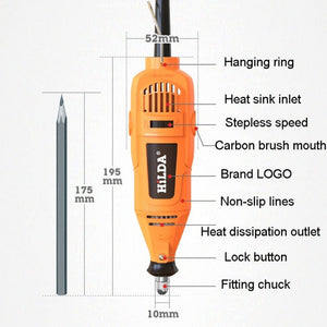 HILDA Power Grinder And Brush Sharpener Set Sharpening Tool Set, EU Plug, With Soft Shaft, No Soft Shaft - laboratorydeal