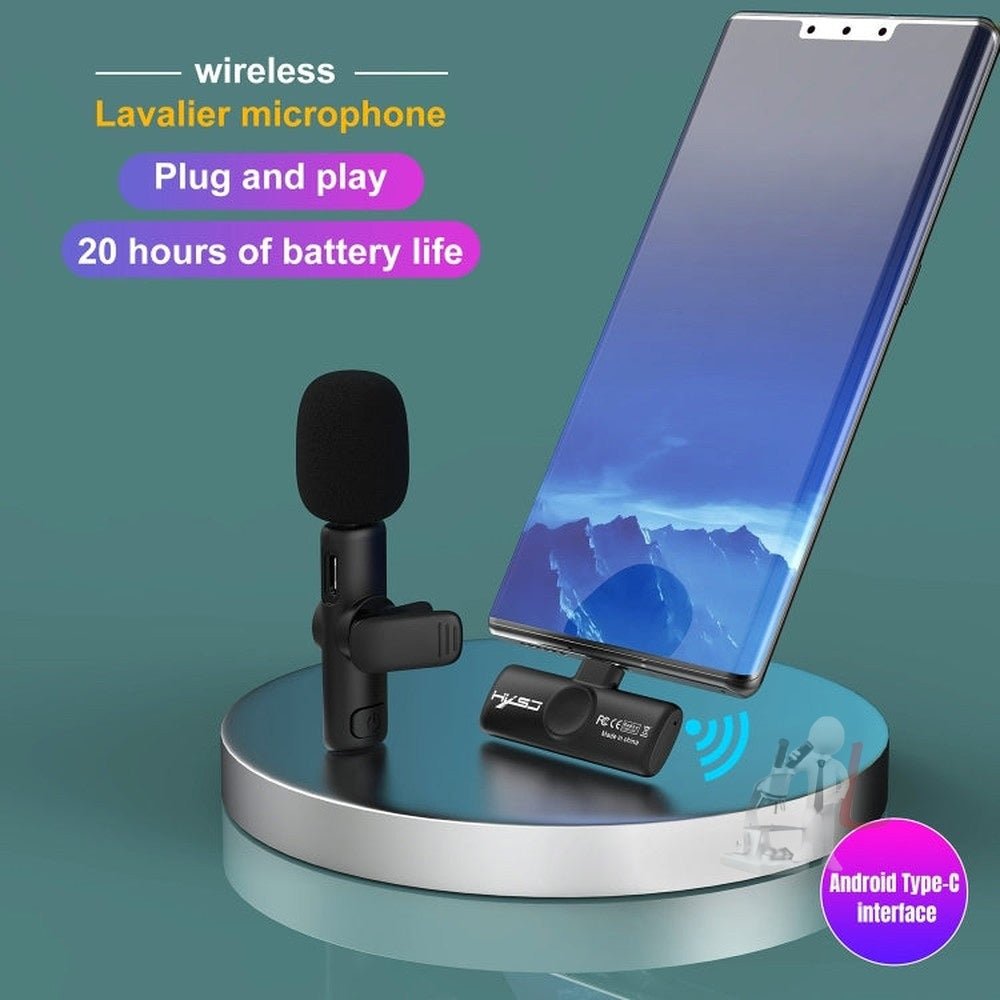 HXSJ F18 2.4G USB - C/Type - C Noise Reduction Lavalier Wireless Microphone, USB - C/Type - C - laboratorydeal