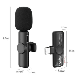 HXSJ F18 2.4G USB - C/Type - C Noise Reduction Lavalier Wireless Microphone, USB - C/Type - C - laboratorydeal