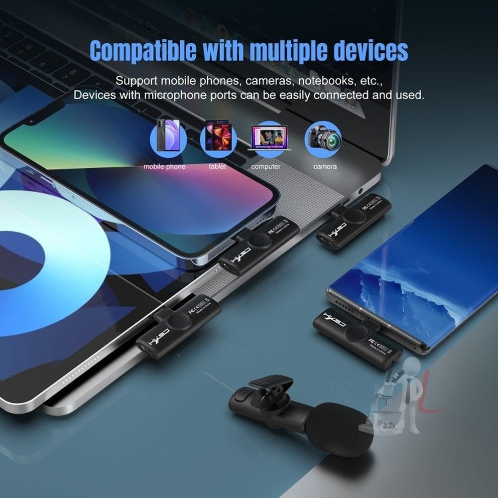 HXSJ F18 2.4G USB - C/Type - C Noise Reduction Lavalier Wireless Microphone, USB - C/Type - C - laboratorydeal