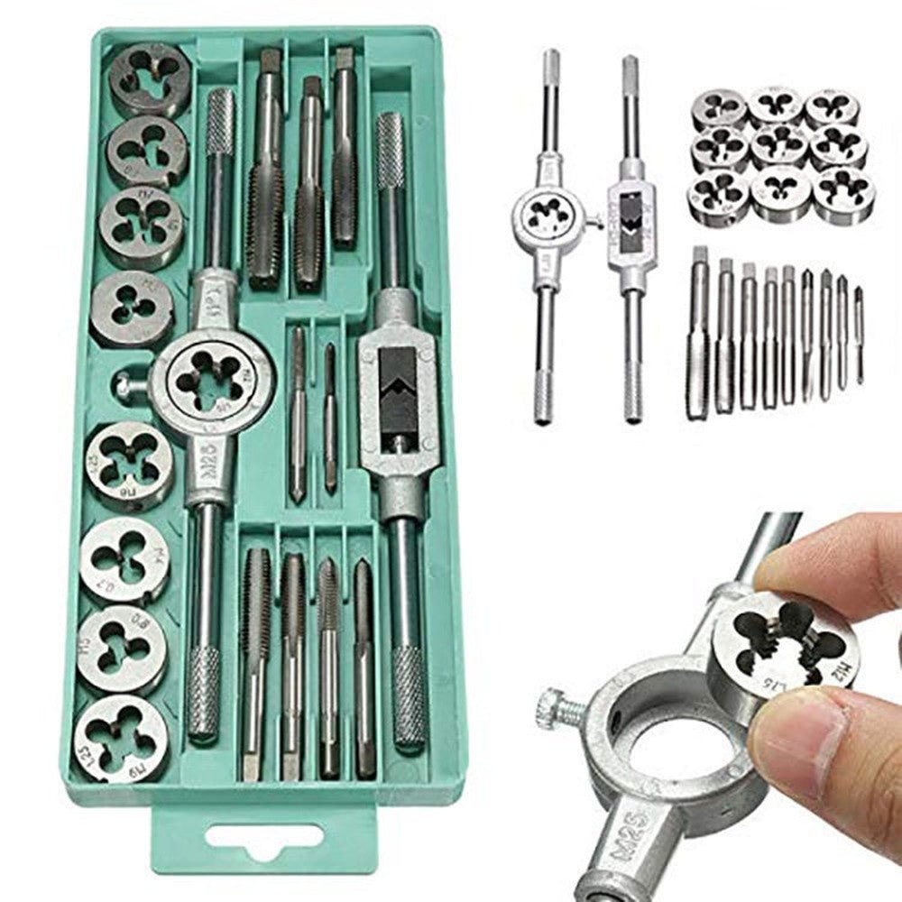 Hand Die Model Tap Tap Die Set Manual Tapping Drill Thread Hole, 20 In 1, 40 In 1 - laboratorydeal