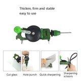 Hand-Operated Hole Puncher Glass Hand-Held Sharpener Household Tool, Hand-Operated Hole Puncher