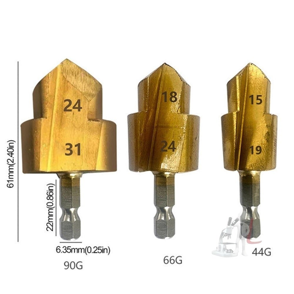 Hexagonal Shank PPR Step Drill Bits Leak Repairing And Connecting Tools, 20, 25, 32 - laboratorydeal