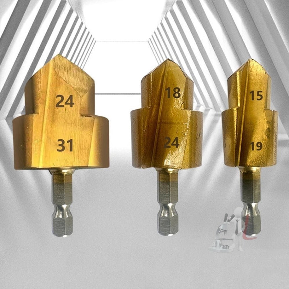 Hexagonal Shank PPR Step Drill Bits Leak Repairing And Connecting Tools, 20, 25, 32 - laboratorydeal