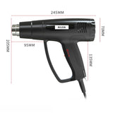 Hilda High Temperature Hot Air Industrial Hot Air Film Tool, 2000W, Three Wind Nozzles