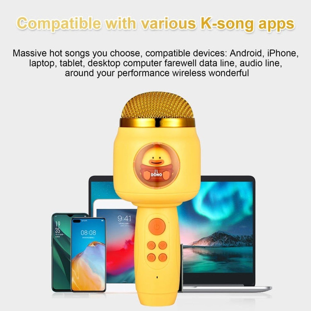 ICARER FAMILY F816 Karaoke Microphone Speaker Home Bluetooth Wireless Microphone - laboratorydeal
