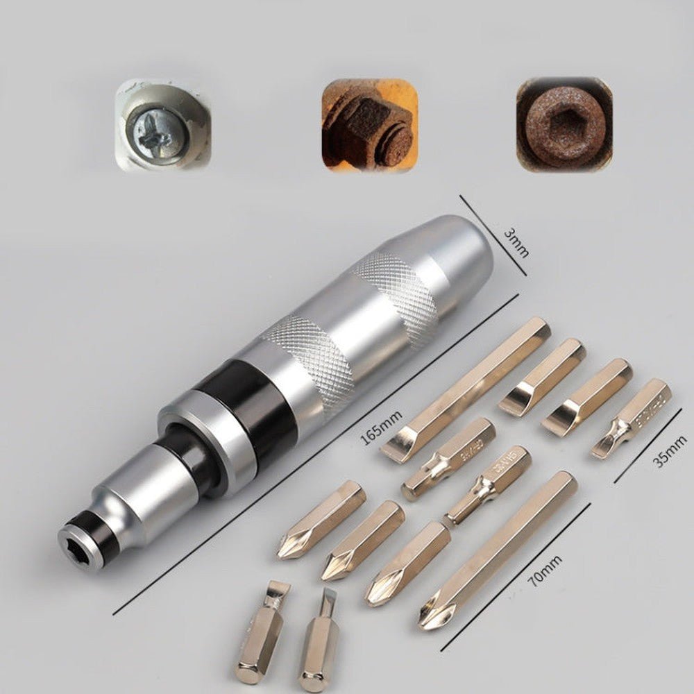 Impact Screwdriver Socket Set for Rusty Stubborn Screws, 7 In 1, 8 In 1, 13 In 1 Iron Box, S2 12 In 1 - laboratorydeal
