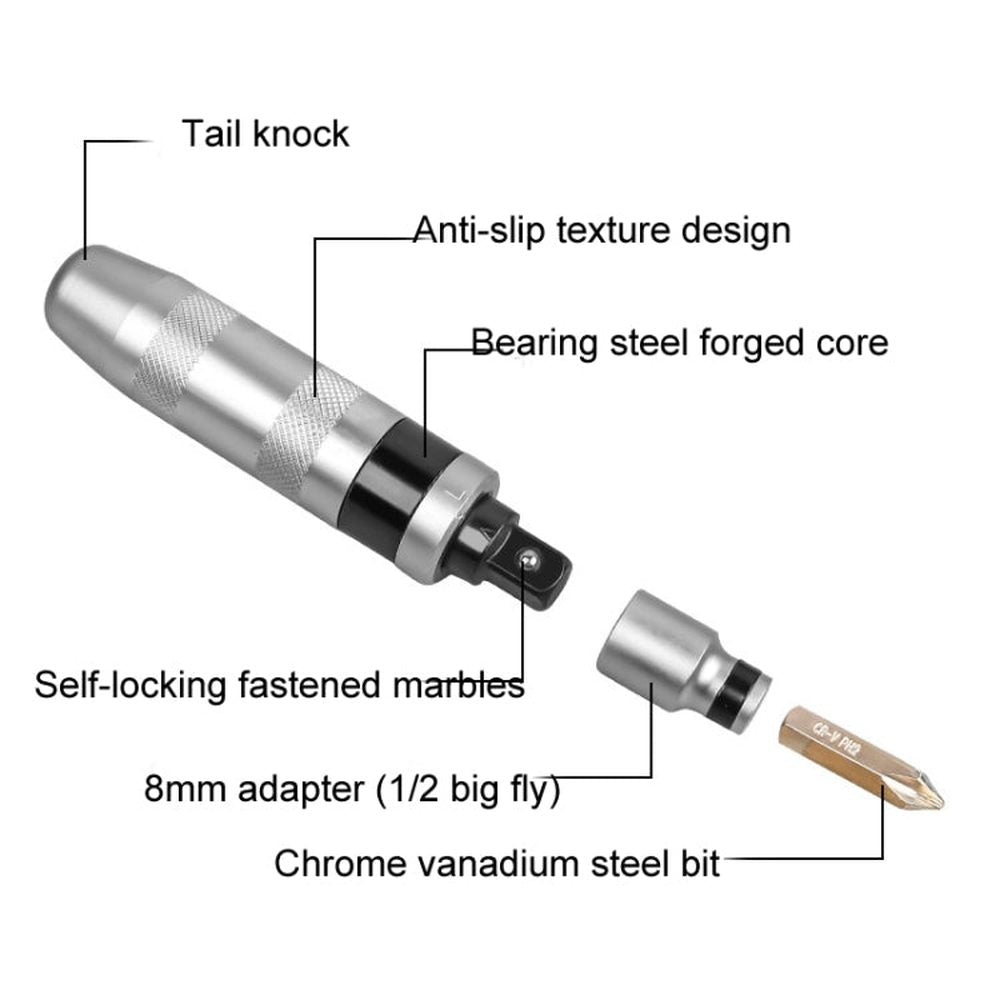 Impact Screwdriver Socket Set for Rusty Stubborn Screws, 7 In 1, 8 In 1, 13 In 1 Iron Box, S2 12 In 1 - laboratorydeal