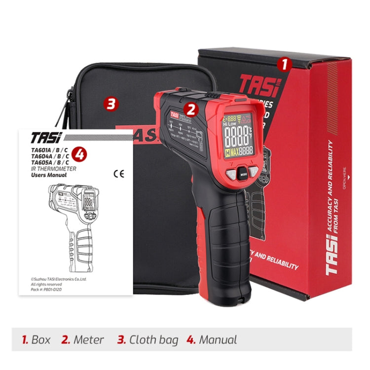 Infrared Thermometer Electronic Color Screen Thermometer, TASI TA601C -50-880 Degrees Celsius laboratorydeal