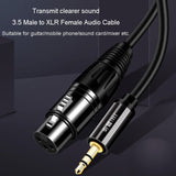 JINGHUA 3.5mm Male To XLR Female Microphone Cable Computer Mixer Audio Cable, 1.5m, 3m, 5m, 10m