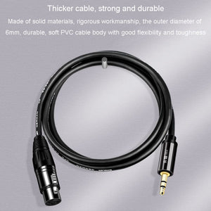 JINGHUA 3.5mm Male To XLR Female Microphone Cable Computer Mixer Audio Cable, 1.5m, 3m, 5m, 10m - laboratorydeal