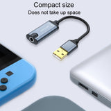 JINGHUA Z17 USB Sound Card With Cable Cell Phone Earphone Audio Converter, 0.2m, 0.5m