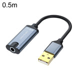 JINGHUA Z17 USB Sound Card With Cable Cell Phone Earphone Audio Converter, 0.2m, 0.5m