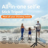 JMARY KT-259 360 Degree Rotating Phone Clip Retractable Selfie Stick Tripod, KT-259
