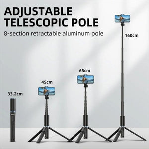 JMARY KT - 259 360 Degree Rotating Phone Clip Retractable Selfie Stick Tripod, KT - 259 - laboratorydeal