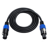 JUNSUNMAY Speakon Male to Speakon Male Audio Speaker Adapter Cable with Snap Lock, 6FT, 10FT, 25FT, 50FT