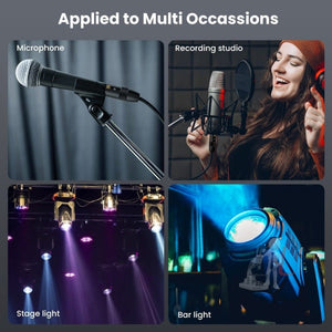 JUNSUNMAY XLR Male to Male Mic Cord 3 Pin Audio Cable Balanced Shielded Cable, 0.5m, 1m, 1.5m, 2m, 3m, 5m, 10m, 15m, 20m - laboratorydeal