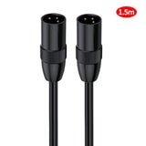 JUNSUNMAY XLR Male to Male Mic Cord 3 Pin Audio Cable Balanced Shielded Cable, 0.5m, 1m, 1.5m, 2m, 3m, 5m, 10m, 15m, 20m