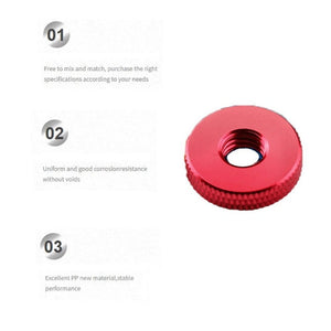 Knurled Aluminum Alloy Single Layer Hand Tight Nut Thin Small Step Nut, M3 - D11x3Red, M4 - D12x3Red, M5 - D16x4Red, M6 - D20x5Red, M8 - D20x6Red, M10 - D20x8Red, M10 - D30x8Red - laboratorydeal