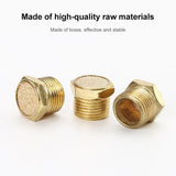 LAIZE 2pcs All Copper Flat Pneumatic Muffler, Caliber:4 Point, 1 Inch, 1 Point, 2 Point, 3 Point, 4 Point, 6 Point, M5
