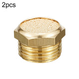 LAIZE 2pcs All Copper Flat Pneumatic Muffler, Caliber:4 Point, 1 Inch, 1 Point, 2 Point, 3 Point, 4 Point, 6 Point, M5